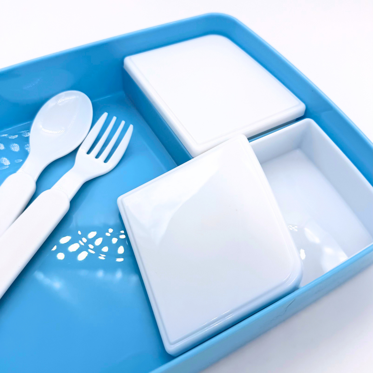 Tupper con compartimentos y cubiertos personalizable