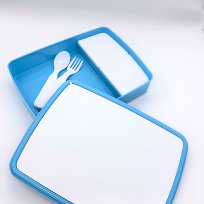 Tupper con compartimentos y cubiertos personalizable